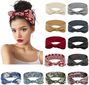 12 Pack Bow Headbands for Women Elastic Hair Band Headwraps Knotted Headband Rabbit Ears Turban Fashion Sport Cute Hair Accessories 12 Pack Bow Headbands for Women Elastic Hair Band Headwraps Knotted Headband Rabbit Ears Turban Fashion Sport Cute Hair Accessories