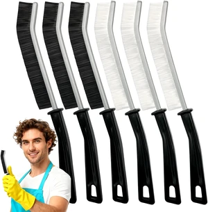 Crevice Cleaning Brush, Hard-Bristled Gap Scrub Brush, Toilet Gap Cleaning Brush Tool, for Scrub Small Spaces, Kitchen, Bathroom, Corner, Grout, Sink, Window Tracks, Hinges, 6pcs Crevice Cleaning Brush, Hard-Bristled Gap Scrub Brush, Toilet Gap Cleaning Brush Tool, for Scrub Small Spaces, Kitchen, Bathroom, Corner, Grout, Sink, Window Tracks, Hinges, 6pcs