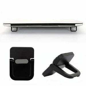 2 Pcs Self-Adhesive Laptop Riser, Foldable Invisible Laptop Stand, Black ABS Portable Notebook Lift Feet for Laptop, Keyboard and Tablet 2 Pcs Self-Adhesive Laptop Riser, Foldable Invisible Laptop Stand, Black ABS Portable Notebook Lift Feet for Laptop, Keyboard and Tablet