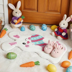 Easter Door Mat Rabbit Bunny Welcome Doormat Indoor Outdoor Spring Rabbit Door Mats Layered Front Door Rugs Entrance Non-Slip Floor Mats for Vintage Rustic Yard Home Party Decor Easter Door Mat Rabbit Bunny Welcome Doormat Indoor Outdoor Spring Rabbit Door Mats Layered Front Door Rugs Entrance Non-Slip Floor Mats for Vintage Rustic Yard Home Party Decor