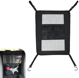 Car Mesh Organizer, Purse Holder for Car, Multifunctional Backseat Barrier Net, Universal Barrier of Backseat Pet Kids (Black) Car Mesh Organizer, Purse Holder for Car, Multifunctional Backseat Barrier Net, Universal Barrier of Backseat Pet Kids (Black)