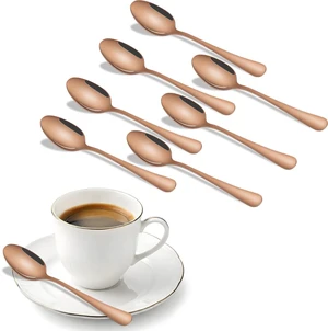 5.5 Inch Rose Gold Small Coffee & Tea & Dessert Spoons Set of 8 5.5 Inch Rose Gold Small Coffee & Tea & Dessert Spoons Set of 8