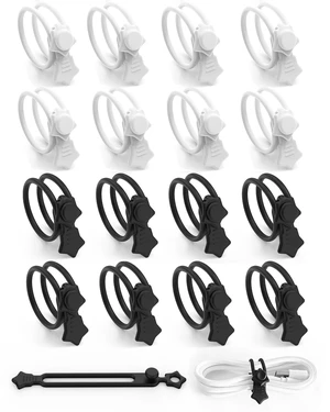 Silicone Cable Ties 16PCS Reusable Cord Organizer for Home Travel Silicone Cable Ties 16PCS Reusable Cord Organizer for Home Travel