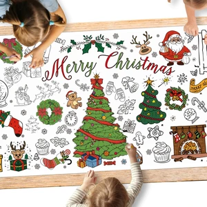 Christmas Crafts for Kids, Giant Christmas Coloring Tablecloth, Jumbo Paper Coloring Poster Banner for Home Classroom Party Activities Xmas Gifts for Kids Paper Banner Table Cover 72" x 31" Christmas Crafts for Kids, Giant Christmas Coloring Tablecloth, Jumbo Paper Coloring Poster Banner for Home Classroom Party Activities Xmas Gifts for Kids Paper Banner Table Cover 72" x 31"
