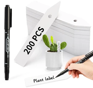 Plant Labels, 200Pcs 3-Inch Plastic Plant Tags with Maker Pen Plant Labels, 200Pcs 3-Inch Plastic Plant Tags with Maker Pen