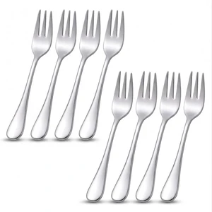 5.4 Inch Small Stainless Steel Dessert Forks,Set of 8 Metal Appetizer Forks 5.4 Inch Small Stainless Steel Dessert Forks,Set of 8 Metal Appetizer Forks