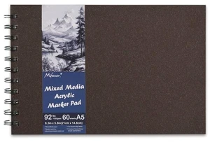 5.8" x 8.3" Mixed Media Sketch Book,Spiral Bound Hardcover Sketchbook,60 Sheets 92lb/150gsm Neutral White Acid Free Paper,Art Journal Sketchbook for Drawing Writing Sketching Illustration,Dark Coffee 5.8" x 8.3" Mixed Media Sketch Book,Spiral Bound Hardcover Sketchbook,60 Sheets 92lb/150gsm Neutral White Acid Free Paper,Art Journal Sketchbook for Drawing Writing Sketching Illustration,Dark Coffee