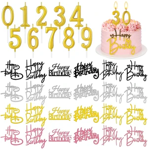 34 PCS Acrylic Happy Birthday Cake Toppers Set with Number Candles Gold Black Pink Silver Cake Topper Picks for Men Women Wedding Anniversary Party Birthday Cake Decorations 34 PCS Acrylic Happy Birthday Cake Toppers Set with Number Candles Gold Black Pink Silver Cake Topper Picks for Men Women Wedding Anniversary Party Birthday Cake Decorations