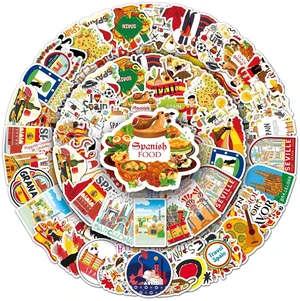 50 Pcs Spain Stickers, Flamenco & Bullfighting Cultural Element Decorative Stickers, Easy to Tear & Stick for Scrapbooking, Gift Wrapping, Stationery Decoration(Spain) 50 Pcs Spain Stickers, Flamenco & Bullfighting Cultural Element Decorative Stickers, Easy to Tear & Stick for Scrapbooking, Gift Wrapping, Stationery Decoration(Spain)