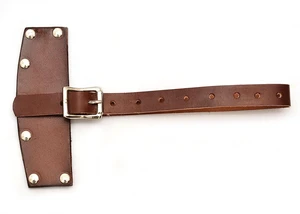 Handmade Genuine Cowhide Leather Axe and Hatchet Sheath, Adjustable Buckle Strap, Nickel Plated Rivets (Brown, Blade-Size: 4 Inches) Handmade Genuine Cowhide Leather Axe and Hatchet Sheath, Adjustable Buckle Strap, Nickel Plated Rivets (Brown, Blade-Size: 4 Inches)