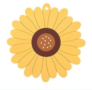 Felt Coasters trivets for hot Dishes Sunflower Dining Table Insulation Mat, Yellow Flower Design Coaster, 3.94 Inch Decorative Heat Protection Pad Felt Coasters trivets for hot Dishes Sunflower Dining Table Insulation Mat, Yellow Flower Design Coaster, 3.94 Inch Decorative Heat Protection Pad