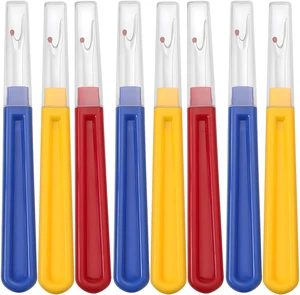 Seam Ripper Set, 8pcs Stitch Unpicker with Plastic Handles & Covers | Steel blade, plastic handle, 5.6", assorted colors, protective covers, for sewing, crafting, thread removal Seam Ripper Set, 8pcs Stitch Unpicker with Plastic Handles & Covers | Steel blade, plastic handle, 5.6", assorted colors, protective covers, for sewing, crafting, thread removal