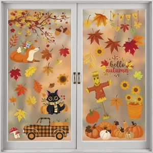 Thanksgiving Decorations - Reusable Static Window Clings for Glass Thanksgiving Decorations - Reusable Static Window Clings for Glass