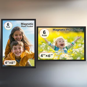 Magnetic Picture Frames 4x6, Black, 6 Pack for Refrigerator Magnetic Picture Frames 4x6, Black, 6 Pack for Refrigerator