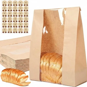 30 pack bread paper bags with window, including 30 homemade bread storage label seal stickers (13.7x8.3x3.5 inches) 30 pack bread paper bags with window, including 30 homemade bread storage label seal stickers (13.7x8.3x3.5 inches)