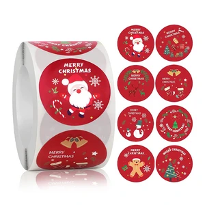 500PCS Christmas Stickers Roll 1.5 in Envelope Seals Round Paper Merry Chirstmas Sticker Large, Red 500PCS Christmas Stickers Roll 1.5 in Envelope Seals Round Paper Merry Chirstmas Sticker Large, Red