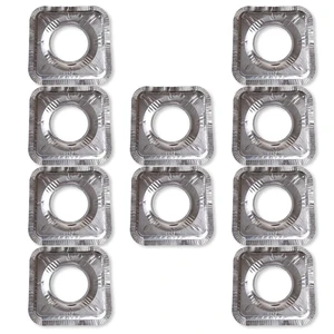 Disposable Gas Burner Liners (10 Pack) Aluminum Foil Square Gas Stove Burner Covers - 8.2 Inch Gas Range Protector, Stove Top Covers for Gas Burners, Foil Liners to Catch Oil, Grease, and Food Spills Disposable Gas Burner Liners (10 Pack) Aluminum Foil Square Gas Stove Burner Covers - 8.2 Inch Gas Range Protector, Stove Top Covers for Gas Burners, Foil Liners to Catch Oil, Grease, and Food Spills