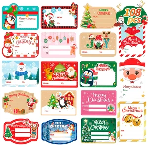 HOWAF Christmas Gift Tag Stickers, Christmas Presents Stickers, Santa Claus Sticker Self-Adhesive Name Stickers Xmas Gift Tags Xmas Name Tag for Present Cards Envelope, 12 Sheets HOWAF Christmas Gift Tag Stickers, Christmas Presents Stickers, Santa Claus Sticker Self-Adhesive Name Stickers Xmas Gift Tags Xmas Name Tag for Present Cards Envelope, 12 Sheets