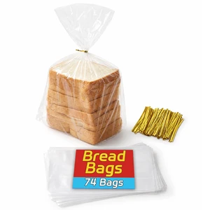 YovhVon 74 Bread Bags With 100 Twist Ties for Homemade Bread, 2.5 Gallon Bags, Sandwich Bags, Plastic Bags, Storage Bags, Zero BPA, Easy Open, Short-Term Freezer, Give as Gift, Clear YovhVon 74 Bread Bags With 100 Twist Ties for Homemade Bread, 2.5 Gallon Bags, Sandwich Bags, Plastic Bags, Storage Bags, Zero BPA, Easy Open, Short-Term Freezer, Give as Gift, Clear