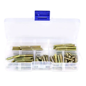 Acogedor M4 Dowel Screw Set 110 Pack, Double Ended Hanger Bolt Acogedor M4 Dowel Screw Set 110 Pack, Double Ended Hanger Bolt