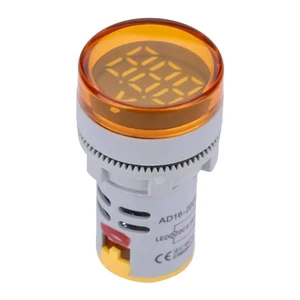 Digital Mini LED Display Voltmeter, DC 6-100V LED Voltmeter Light Digital Display DC Voltage Meter Indicator Round Lamp Tester (Yellow) Digital Mini LED Display Voltmeter, DC 6-100V LED Voltmeter Light Digital Display DC Voltage Meter Indicator Round Lamp Tester (Yellow)