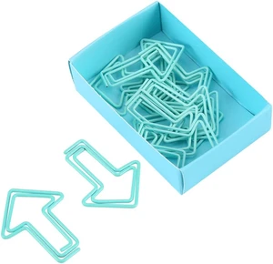 Arrow Paper Clips, 12Pcs Light Blue Book Clips, Small Cute Novelty Paperclips, Stationery Accessories Arrow Paper Clips, 12Pcs Light Blue Book Clips, Small Cute Novelty Paperclips, Stationery Accessories
