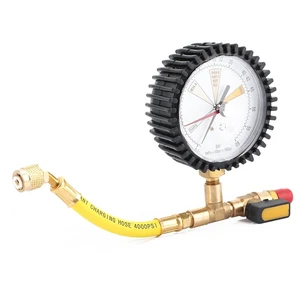Nitrogen Pressure Test Gauge for Air Conditioning, Refrigerant, Car, A/C Refrigeration Tool for R134a, R22, R407C, R410A, R404A, R507, R422D, R32, 1/4 SAE inch Nitrogen Pressure Test Gauge for Air Conditioning, Refrigerant, Car, A/C Refrigeration Tool for R134a, R22, R407C, R410A, R404A, R507, R422D, R32, 1/4 SAE inch