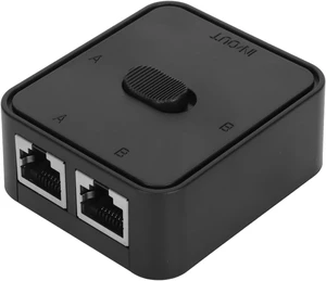 Gigabit Network Switcher, 2 in 1 Out or 1 in 2 Out RJ45 CAT6 Network Switch Selector, Ethernet Switch 2 Port Network Hub Gigabit Network Switcher, 2 in 1 Out or 1 in 2 Out RJ45 CAT6 Network Switch Selector, Ethernet Switch 2 Port Network Hub