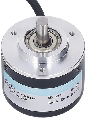 Incremental Rotary Encoder, 1200/2000PR DC5V-24V 2 Phase Incremental Rotary Encoder, 50mm OD, PNP Output (2000P/R) Incremental Rotary Encoder, 1200/2000PR DC5V-24V 2 Phase Incremental Rotary Encoder, 50mm OD, PNP Output (2000P/R)