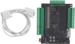 FX3U-24MR PLC Controller, DC 24V Industrial Control Board with Cable, PLC Programmable Logic Controller Relay, PLC Controller Kit. FX3U-24MR PLC Controller, DC 24V Industrial Control Board with Cable, PLC Programmable Logic Controller Relay, PLC Controller Kit.