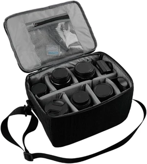 Acogedor Partition Camera Inserts, DSLR Camera Lens Case Photography with Dividers, Portable Nylon Camera Case for DSLR SLR Cameras(Black) Acogedor Partition Camera Inserts, DSLR Camera Lens Case Photography with Dividers, Portable Nylon Camera Case for DSLR SLR Cameras(Black)
