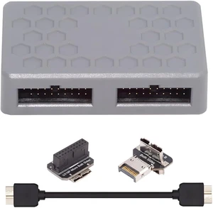 chenyang Micro B 1 to 2 USB 3.0 19Pin Front Panel Header Port Multiplier Hub Adapter with USB 3.0 19Pin/USB 3.1 Type E to Micro B Adapter chenyang Micro B 1 to 2 USB 3.0 19Pin Front Panel Header Port Multiplier Hub Adapter with USB 3.0 19Pin/USB 3.1 Type E to Micro B Adapter