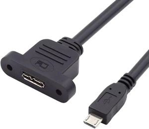 chenyang USB 3.0 Micro-B Female Screw Mount Type to Micro USB 2.0 5Pin Male Extension Cable 480Mbps chenyang USB 3.0 Micro-B Female Screw Mount Type to Micro USB 2.0 5Pin Male Extension Cable 480Mbps