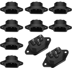XMSJSIY IEC320 C14 Panel Mount AC Power Plug Adapter 250V 10A -10 PCS XMSJSIY IEC320 C14 Panel Mount AC Power Plug Adapter 250V 10A -10 PCS