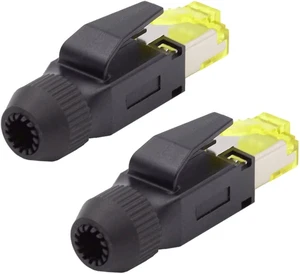 cablecc 2pcs/lot STP UTP Shield Cat6 RJ45 8P8C Plug Assembly Crimp Type for Industrial Network Ethernet Patch Cord cablecc 2pcs/lot STP UTP Shield Cat6 RJ45 8P8C Plug Assembly Crimp Type for Industrial Network Ethernet Patch Cord