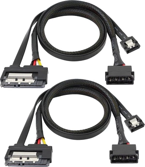 SATA 6G Data Cable SATA Power2-In-1 Extension Cord LP4 IDE 4pin to SATA 15P SATA 6G Data Cable SATA Power2-In-1 Extension Cord LP4 IDE 4pin to SATA 15P