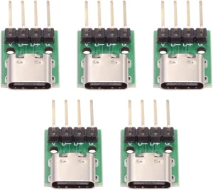 chenyang 5 Pack USB C DIY Connector, Pitch 2.54mm 4Pin to USB 2.0 Type C Female Socket Port Repair Replacement Solder Adapter chenyang 5 Pack USB C DIY Connector, Pitch 2.54mm 4Pin to USB 2.0 Type C Female Socket Port Repair Replacement Solder Adapter