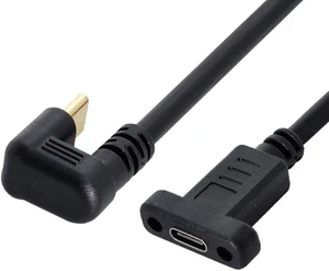 chenyang USB 3.1 Gen 2 10Gbps USB C Male to Female 180 Degree U Shape Angled Fast Charging Data Video Transfer Extension Cable with Panel Mount Hole 0.3M chenyang USB 3.1 Gen 2 10Gbps USB C Male to Female 180 Degree U Shape Angled Fast Charging Data Video Transfer Extension Cable with Panel Mount Hole 0.3M