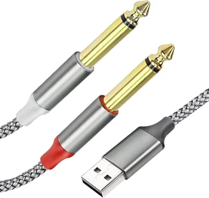XMSJSIY USB A to 6.35mm Cable USB A to Dual 6.35 mm 1/4 inch TS Audio Cable XMSJSIY USB A to 6.35mm Cable USB A to Dual 6.35 mm 1/4 inch TS Audio Cable