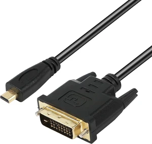 XMSJSIY Micro HDMI to DVI Adpter Cable, Micro HDMI Male to DVI24+1 DVI-D XMSJSIY Micro HDMI to DVI Adpter Cable, Micro HDMI Male to DVI24+1 DVI-D