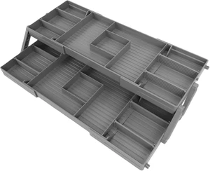 LICAEVEY 2 Tier Jewelry Drawer Organizer Foldable Expandable LICAEVEY 2 Tier Jewelry Drawer Organizer Foldable Expandable