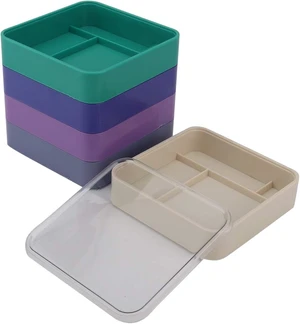LICAEVEY Storage Box Organizer, Watch Parts Storage with Stackable 5-Layer Round Design, Compartment Container for Screws Beads Jewelry, Impact Clear Lid, Compact Desktop Caddy LICAEVEY Storage Box Organizer, Watch Parts Storage with Stackable 5-Layer Round Design, Compartment Container for Screws Beads Jewelry, Impact Clear Lid, Compact Desktop Caddy