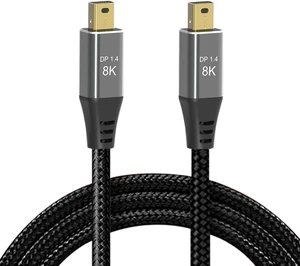 cablecc Mini DisplayPort 1.4 8K 60hz Cable Ultra-HD UHD 4K 144hz Mini DP to MiniDP Cable 7680 * 4320 for Video PC Laptop TV cablecc Mini DisplayPort 1.4 8K 60hz Cable Ultra-HD UHD 4K 144hz Mini DP to MiniDP Cable 7680 * 4320 for Video PC Laptop TV
