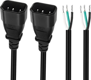 XMSJSIY C14 Pigtail Power Cable Replacement Power Cord Bare Wire IEC320 XMSJSIY C14 Pigtail Power Cable Replacement Power Cord Bare Wire IEC320