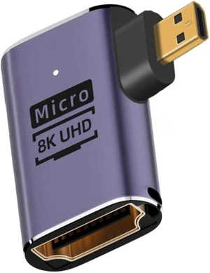 chenyang CY Micro HDMI 2.1 Converter Adapter,Micro HDMI Male to HDMI Female 90 Degree Right Angled UHD Extension Converter Adapter chenyang CY Micro HDMI 2.1 Converter Adapter,Micro HDMI Male to HDMI Female 90 Degree Right Angled UHD Extension Converter Adapter