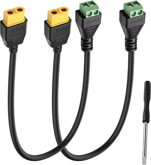 XMSJSIY 2Pack XT60 Female to 2 Pin Solderless Screw Terminal Adapter Cable XMSJSIY 2Pack XT60 Female to 2 Pin Solderless Screw Terminal Adapter Cable