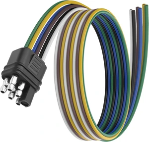 XMSJSIY 6-Way Square Trailer Plug Extension Bare Wire 6 Pin Square Male XMSJSIY 6-Way Square Trailer Plug Extension Bare Wire 6 Pin Square Male