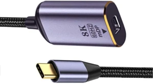 cablecc USB4 Type-C USB-C Source to Displayport DP Female Cable Display 8K 60HZ UHD 4K Monitor Displays cablecc USB4 Type-C USB-C Source to Displayport DP Female Cable Display 8K 60HZ UHD 4K Monitor Displays