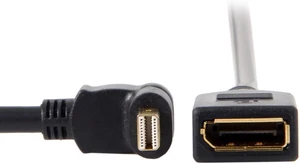 Cablecc Mini DP DisplayPort 90 Degree to DisplayPort Female Cable for Displays Monitors (Up Angled) Cablecc Mini DP DisplayPort 90 Degree to DisplayPort Female Cable for Displays Monitors (Up Angled)
