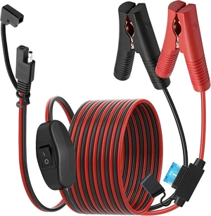 XMSJSIY SAE to Alligator Clip Extension Charger Cable 12V 14AWG -2M/6.5FT XMSJSIY SAE to Alligator Clip Extension Charger Cable 12V 14AWG -2M/6.5FT